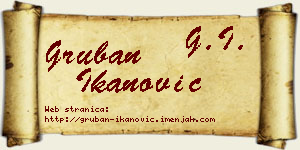 Gruban Ikanović vizit kartica